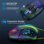 K-Snake BM900 Wireless Rechargable Mouse - 3200 DPI - Silent Clicks - 2 Side Buttons (Black)