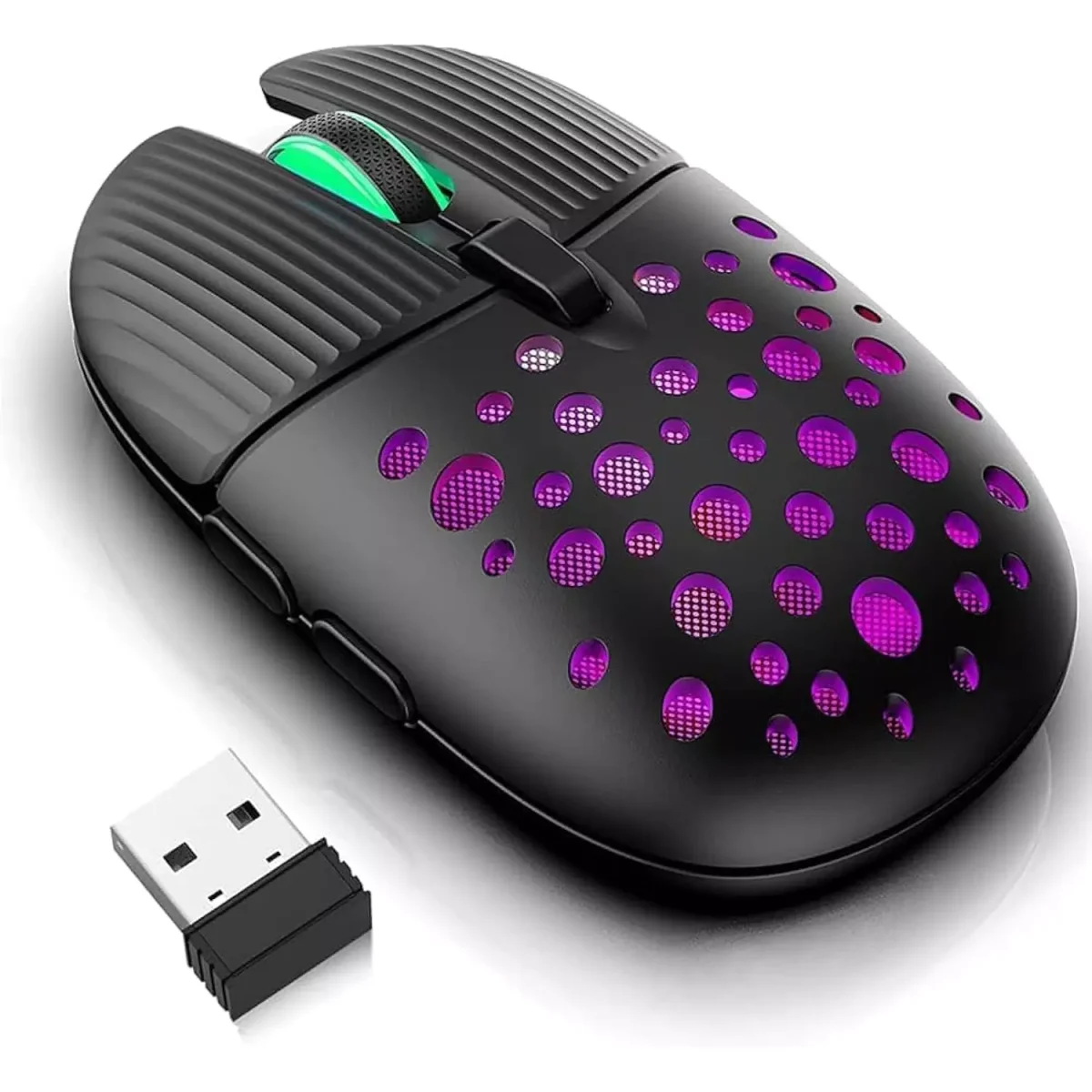 K-Snake BM900 Wireless Rechargable Mouse - 3200 DPI - Silent Clicks - 2 Side Buttons (Black)