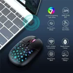 K-Snake BM900 Wireless Rechargable Mouse - 3200 DPI - Silent Clicks - 2 Side Buttons (Black)