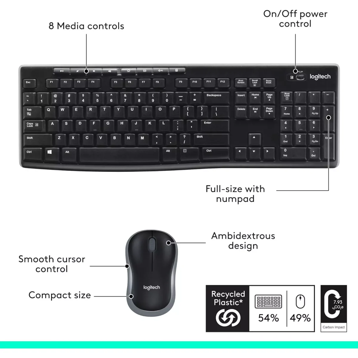 LOGITECH MK270 WIRELESS COMBO (Arabic)
