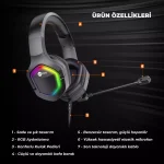 Lecoo HT403 USB RGB Gaming Headset - 7.1 Surround Sound