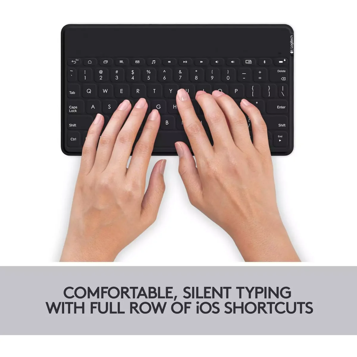 Logitech Keys-To-Go Wireless Bluetooth Keyboard For iPhone, iPad, Smartphone, Tablet, Windows, Apple TV