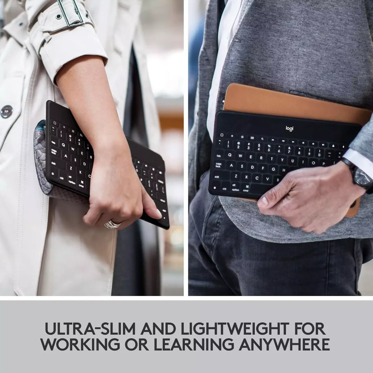 Logitech Keys-To-Go Wireless Bluetooth Keyboard For iPhone, iPad, Smartphone, Tablet, Windows, Apple TV
