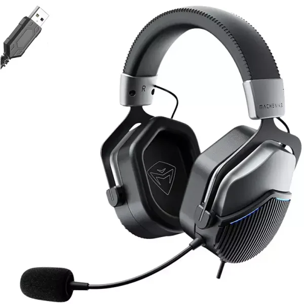Machenike GH601 USB RGB Gaming Headset - 7.1 Surround Sound With Software