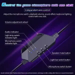 Machenike GH601 USB RGB Gaming Headset - 7.1 Surround Sound With Software