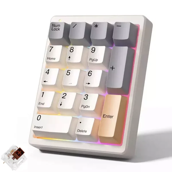 Magicforce MF17 RGB Mechanical Number Pad, Brown Switch Hot-Swappable