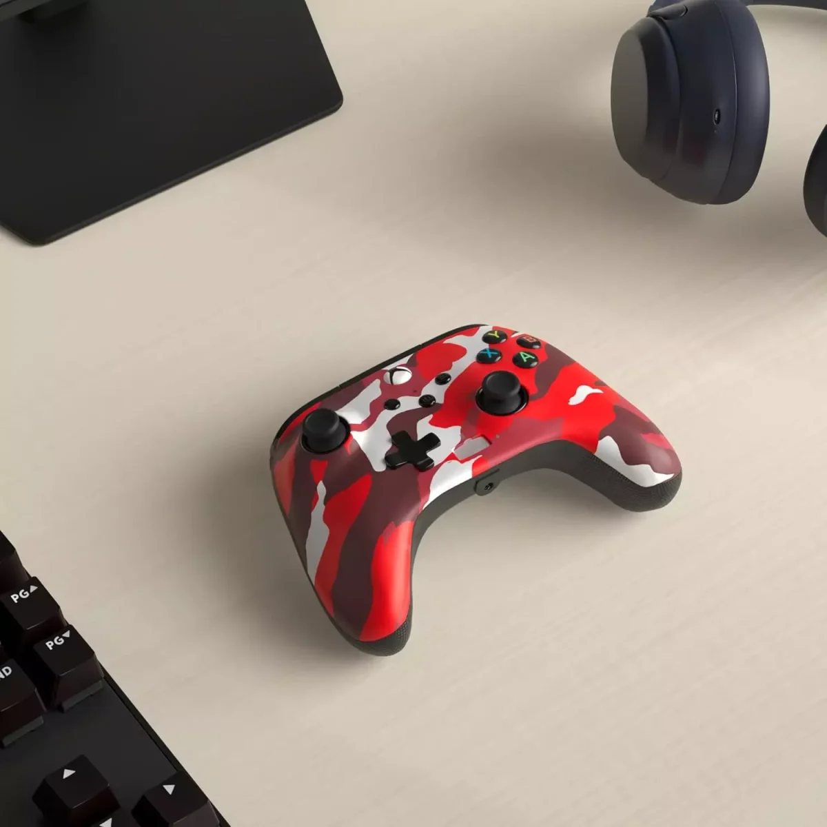 PowerA Enhanced Wired Gamepad For Xbox Series X|S, One Windows 10/11 (Army Red)