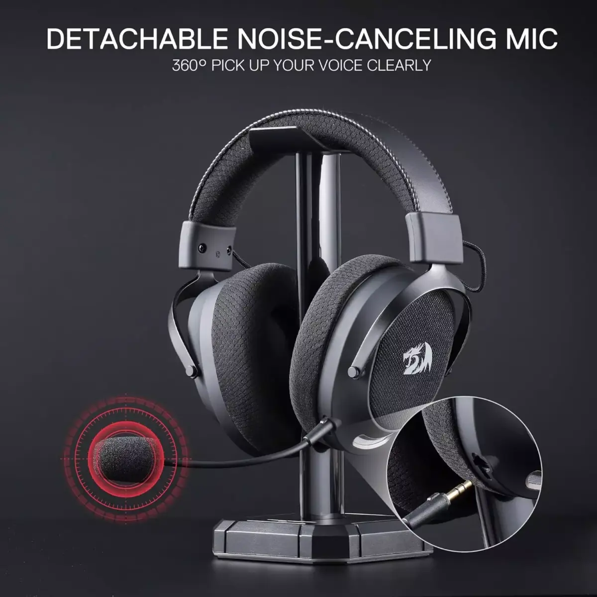 Redragon H858 3-Mode Wireless Gaming Headset, 7.1 Surround Sound, 53 mm Drivers