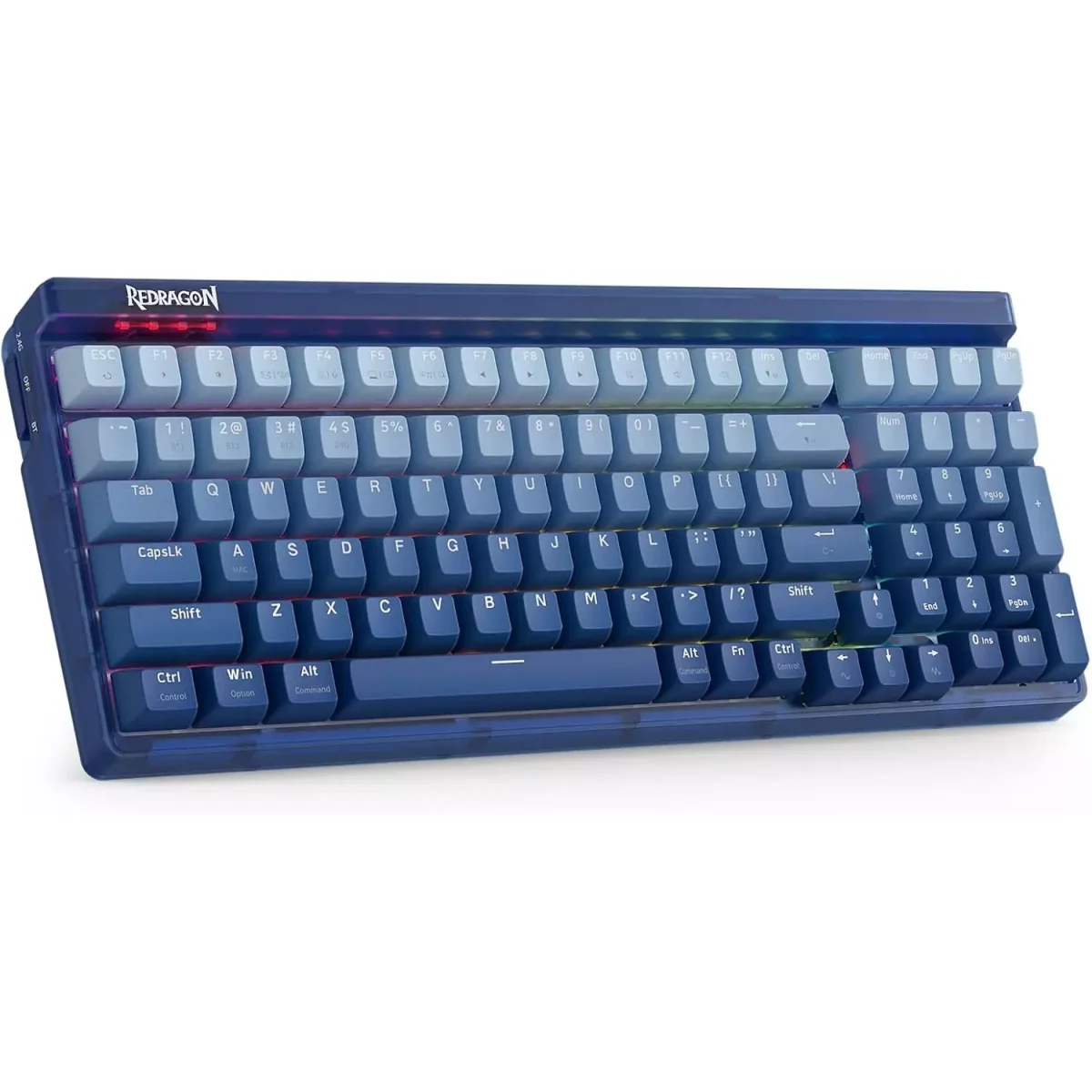 Redragon K656 GAREN PRO 3-Mode Wireless RGB Gaming Keyboard, Purple Tactile Switch