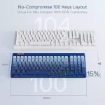 Redragon K656 GAREN PRO 3-Mode Wireless RGB Gaming Keyboard, Purple Tactile Switch