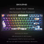 SKYLOONG GK75S Wireless,Bluetooth & Wired RGB Gaming Mechanical Keyboard - Gateron Red Switch Hot Swappable (Dark Fairy Tale)