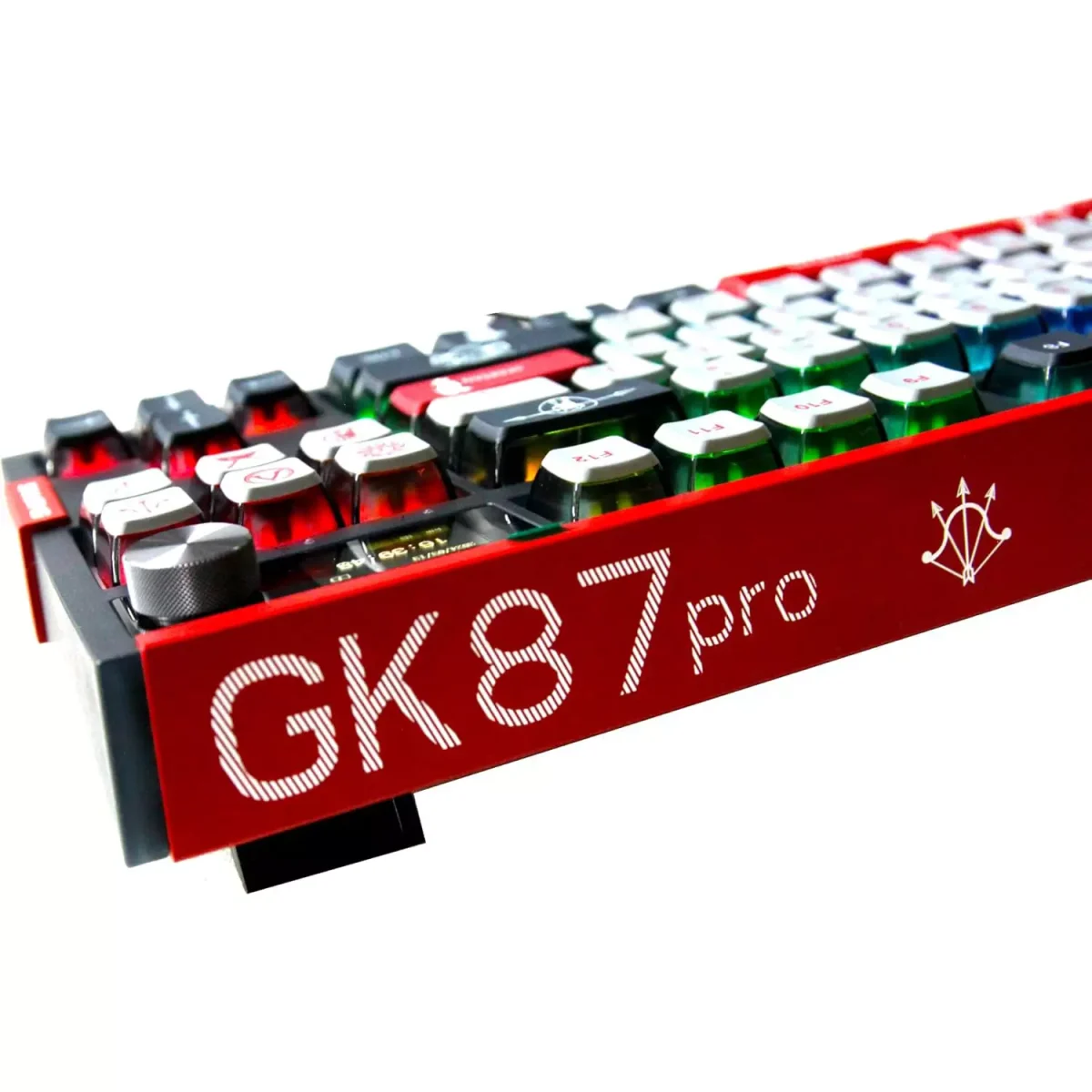 SKYLOONG GK87 PRO Lite RGB Gaming Mechanical Keyboard - Three Mode Wireless,Bluetooth & Wired - Gateron Red Switch - Hot Swappable (Spartan)