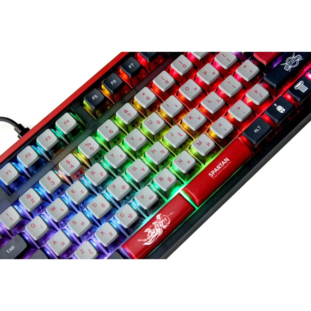 SKYLOONG GK87 PRO Lite RGB Gaming Mechanical Keyboard - Three Mode Wireless,Bluetooth & Wired - Gateron Red Switch - Hot Swappable (Spartan)