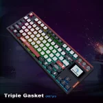SKYLOONG GK87 PRO RGB Gaming Mechanical Keyboard - Three Mode Wireless,Bluetooth & Wired - Gateron Yellow Switch - Hot Swappable (Spartan)