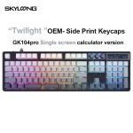 Skyloong GK104 Pro Wired,Wireless & Bluetooth Gaming Mechanical Keyboard - KTT Rose Pink Switches (Linear) - Upper Twilight Keycaps