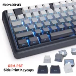 Skyloong GK104 Pro Wired,Wireless & Bluetooth Gaming Mechanical Keyboard - KTT Rose Pink Switches (Linear) - Upper Twilight Keycaps