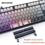 Skyloong GK104 Pro Wired,Wireless & Bluetooth Gaming Mechanical Keyboard - KTT Rose Pink Switches (Linear) - Upper Twilight Keycaps