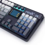 Skyloong GK104 Pro Wired,Wireless & Bluetooth Gaming Mechanical Keyboard - KTT Rose Pink Switches (Linear) - Upper Twilight Keycaps