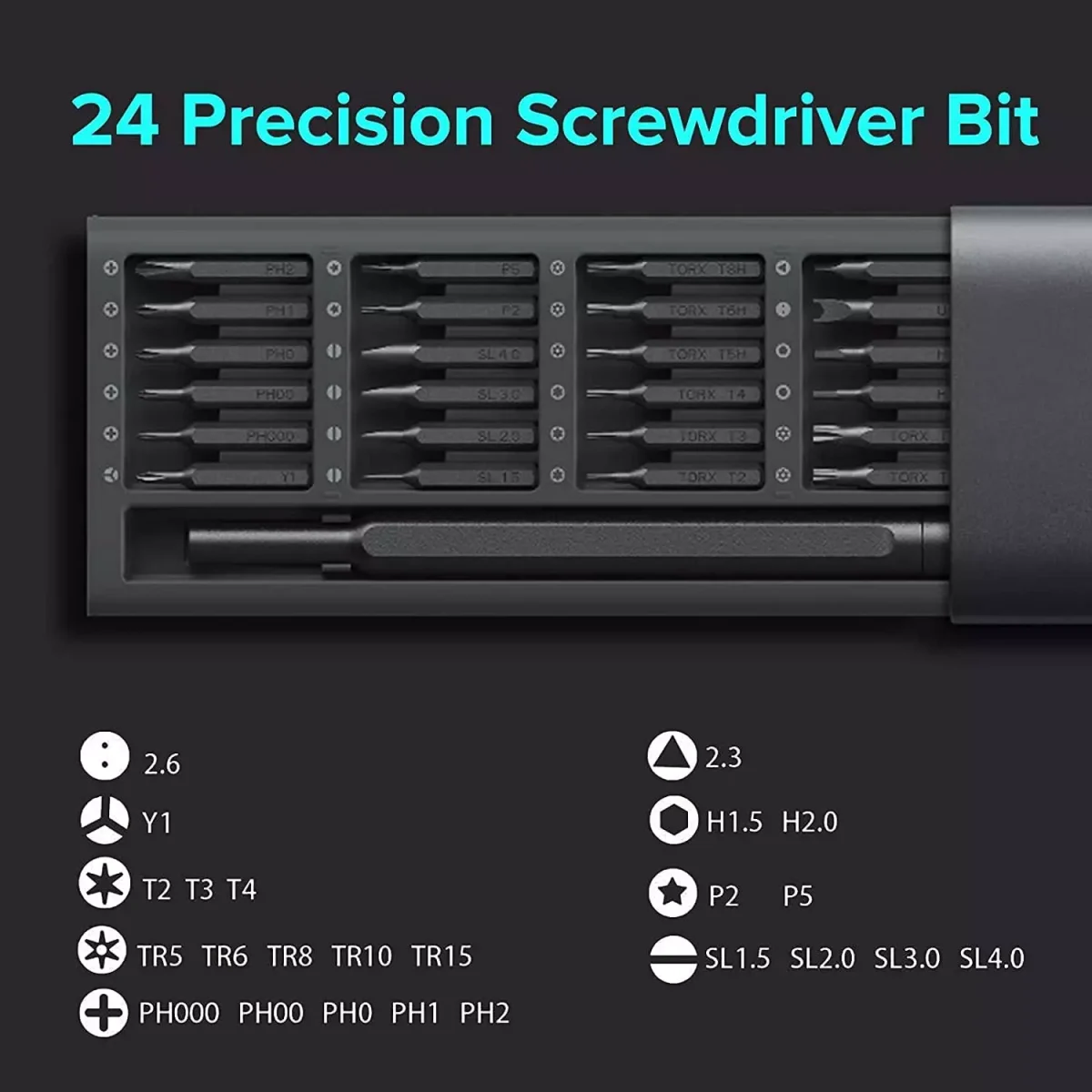 Xiaomi Precision Screwdriver Set, 24 Magnetic Driver Bit Set