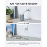 Anker Nano Power Bank, 10,000mAh Portable Charger with Built-in USB-C Cable, 30W Recharging, 30W Max Output with 1 USB-C, 1 USB-A