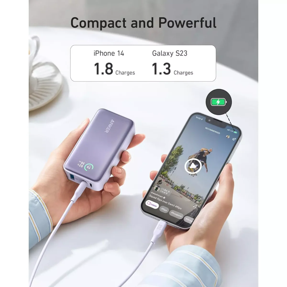 Anker Power Bank 10,000mAh, Power IQ 3.0 Portable Charger with PD 30W Max Output