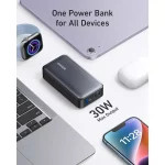 Anker Power Bank 10,000mAh, Power IQ 3.0 Portable Charger with PD 30W Max Output (Blue)