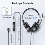 EMEET HS20 USB3.5mm Headset with 360° Omni-Directional Microphone, in-Line Control, Mute Button
