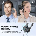 EMEET HS20 USB3.5mm Headset with 360° Omni-Directional Microphone, in-Line Control, Mute Button