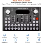 F007C Bluetooth Live Sound Mixer Card, Audio DJ Mixer