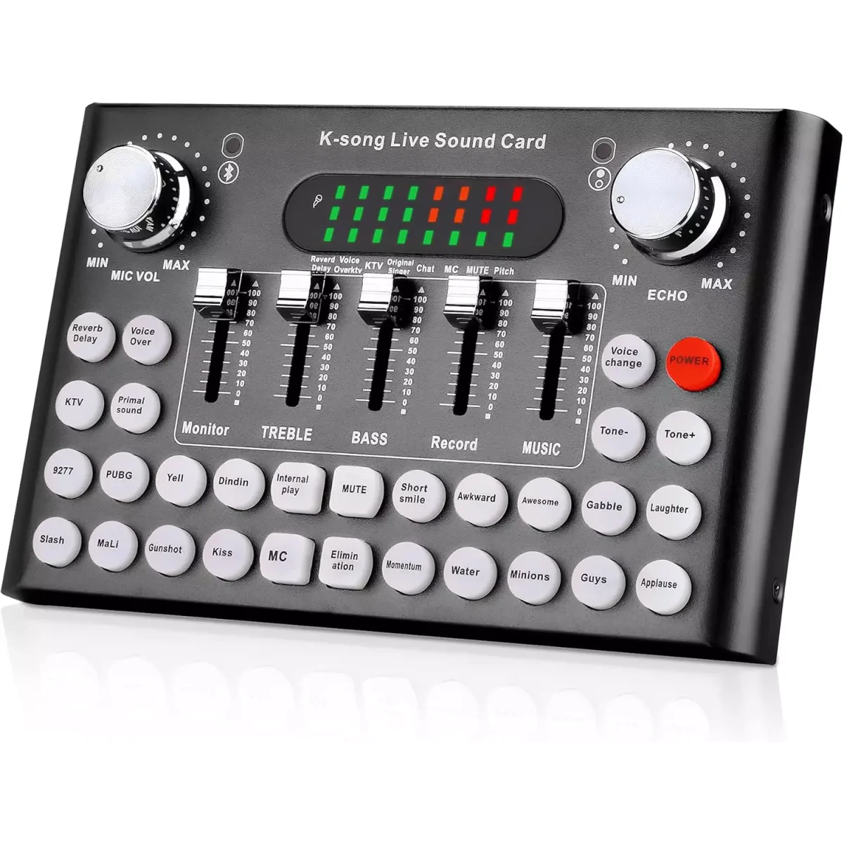 F007C Bluetooth Live Sound Mixer Card, Audio DJ Mixer