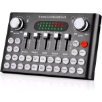 F007C Bluetooth Live Sound Mixer Card, Audio DJ Mixer