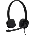 Logitech H151 Headset, Analog Stereo Headphones with Rotating Noise-Cancelling Microphone