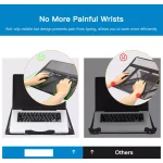 Mesh Metal Adjustable Laptop Stand for Desk, Fits Up to 15.6 inch Notebook, Mesh Ventilated Laptop Cooling Stand with 8 Tilt Levels