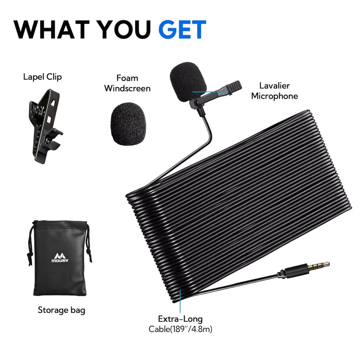 Mouriv CM205 Ultimate Lavalier Microphone (4.8M)