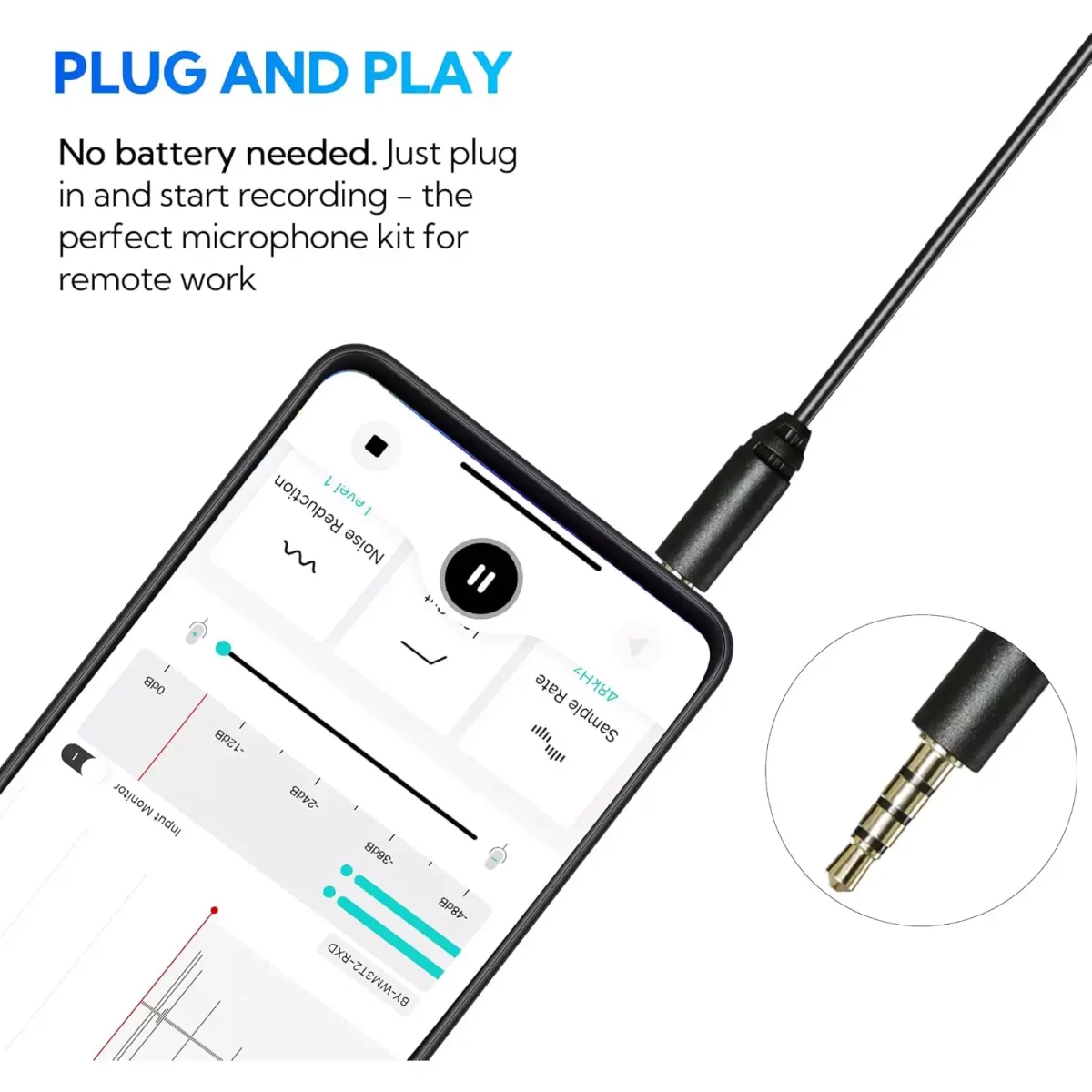 Mouriv CM206 Dual Lavalier Microphone (4.8 Meter)
