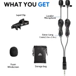 Mouriv CM206 Dual Lavalier Microphone (4.8 Meter)