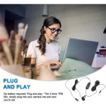 Mouriv CM207 Lavalier Microphone Clip-on Lapel Mic for iPhone Android & Windows Smartphones PC DSLR Cameras Audio Recorders, YouTube, Interview, Studio, Video Recording (6M)
