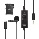 Mouriv CM207 Lavalier Microphone Clip-on Lapel Mic for iPhone Android & Windows Smartphones PC DSLR Cameras Audio Recorders, YouTube, Interview, Studio, Video Recording (6M)