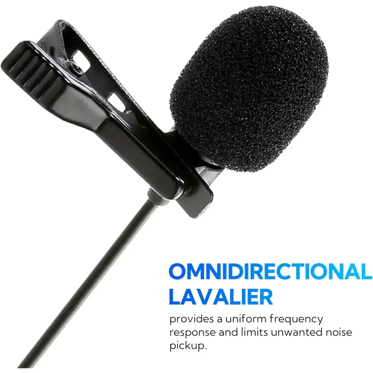 Mouriv CM207 Lavalier Microphone Clip-on Lapel Mic for iPhone Android & Windows Smartphones PC DSLR Cameras Audio Recorders, YouTube, Interview, Studio, Video Recording (6M)