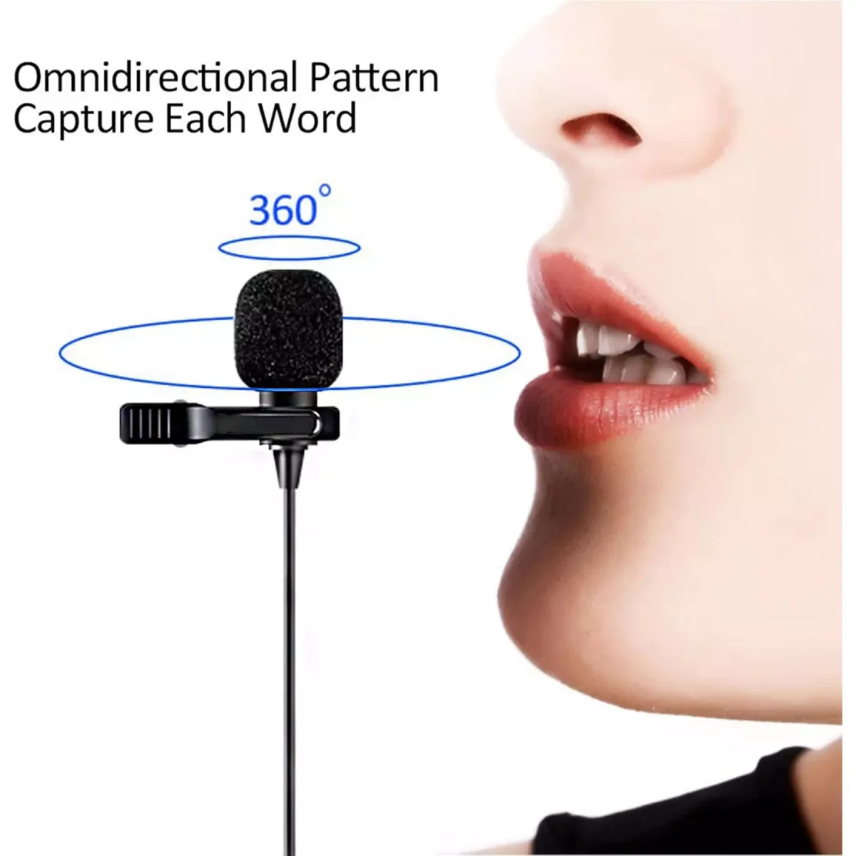 Mouriv CM208 Omnidirectional Dual Lavalier Microphone Clip-on Lapel Mic for iPhone Android & Windows Smartphones PC DSLR Cameras Audio Recorders, YouTube, Interview, Studio, Video Recording (6 Meter)