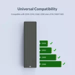 ORICO M.2 NGFF SATA B+MB Key SSD Enclosure USB 3.1 Type C 5Gbps External Solid State Enclosure Adapter for 2280226022422230 M.2 SSD 4TB Max, NOT Supoort PCIe NVMe