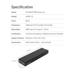 ORICO M.2 NGFF SATA B+MB Key SSD Enclosure USB 3.1 Type C 5Gbps External Solid State Enclosure Adapter for 2280226022422230 M.2 SSD 4TB Max, NOT Supoort PCIe NVMe