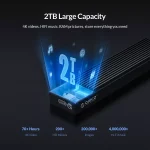 ORICO M.2 NGFF SATA B+MB Key SSD Enclosure USB 3.1 Type C 5Gbps External Solid State Enclosure Adapter for 2280226022422230 M.2 SSD 4TB Max, NOT Supoort PCIe NVMe