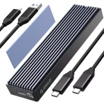 ORICO M.2 NVMe SSD Enclosure, USB 3.1 Gen 2 (10 Gbps) to NVMe PCI-E M.2 SSD Case Support UASP for NVMe SSD Size 2230224222602280(up to 4TB)