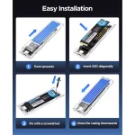 ORICO M.2 NVMe SSD Enclosure, USB 3.2 Gen 2 (10 Gbps), Transparent External Solid State Drive Adapter Enclosure for 2280 2260 2242 2230 PCI-E M2 M-Key SSD