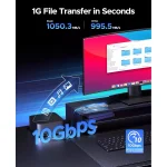 ORICO M.2 NVMe SSD Enclosure, USB 3.2 Gen 2 (10 Gbps), Transparent External Solid State Drive Adapter Enclosure for 2280 2260 2242 2230 PCI-E M2 M-Key SSD