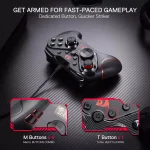 Redragon G710 RIFT Wired Gaming Controller - Dual Vibration Motors, Rapid Trigger, Ergonomic Design, 4 Programmable Keys, Customizable Macros, Adjustable Joystick Heights - Work for PC & Android & NS