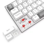 Redragon K705 LENA PRO 65% 3 Mode Wireless,Bluetooth & Wired Rainbow Gaming Keyboard, Quiet Red Switch (White Grey)