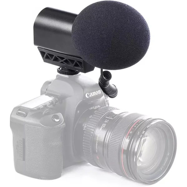 Saramonic VMIC STEREO Condenser Video Microphone with Rubberized Shockmount - for DSLR Cameras & Camcorders