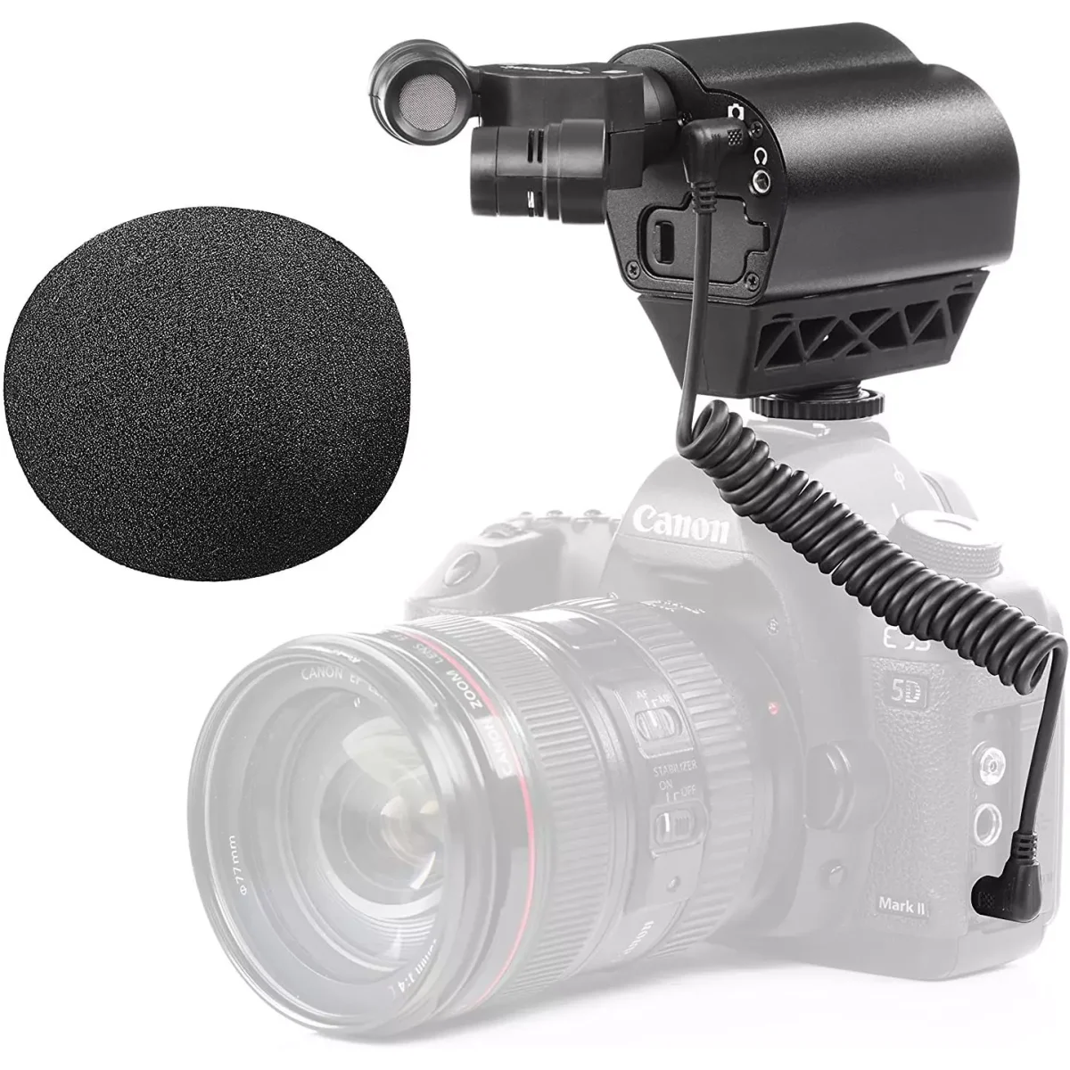 Saramonic VMIC STEREO Condenser Video Microphone with Rubberized Shockmount - for DSLR Cameras & Camcorders
